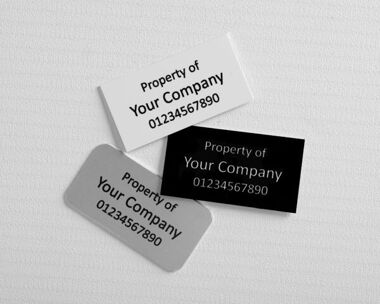 Aluminium Dye Sub Labels Type 1 50mm x 25mm