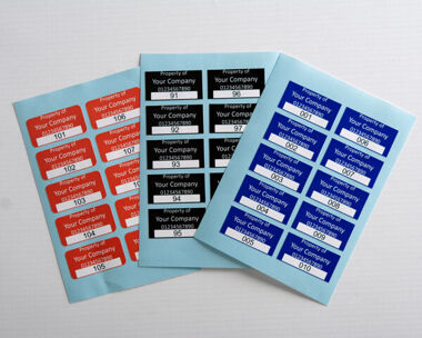 S/A Vinyl  Asset Labels Type 2 38mm x 20mm
