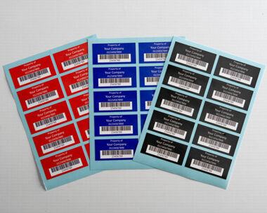 S/A Vinyl  Asset Labels Type 3 50mm x 25mm