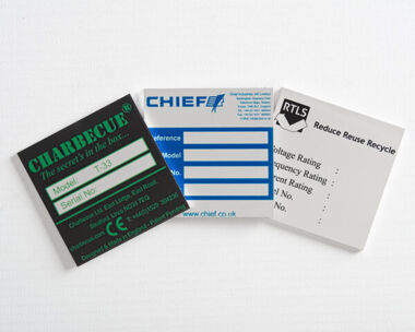 Aluminium Anodic Labels 50mm x 50mm