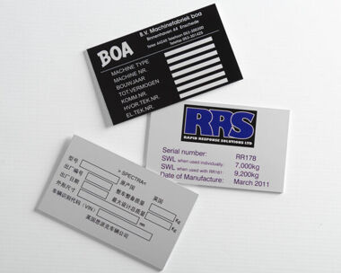 Aluminium Anodic Labels 125mm x 75mm