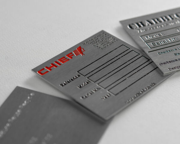 Etched Stainless Steel Labels 50mm x 50mm - Brunel Engraving
