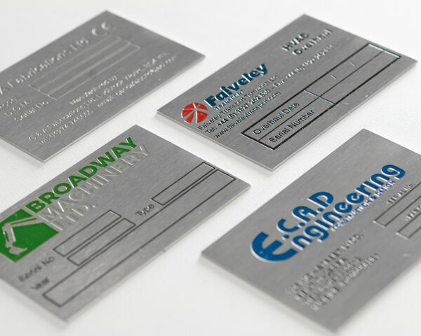 Etched Stainless Steel Labels 75mm x 50mm - Brunel Engraving
