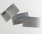 Etched Stainless Steel Labels 125mm x 75mm - Brunel Engraving