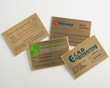 Steal Labels Etched Stainless Steel Labels 75mm x 50mm - Brunel Engraving