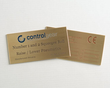 Less Steel Label Etched Stainless Steel Labels 100mm x 50mm - Brunel Engraving
