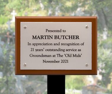 Aluminium Commemorative Tree Plaque