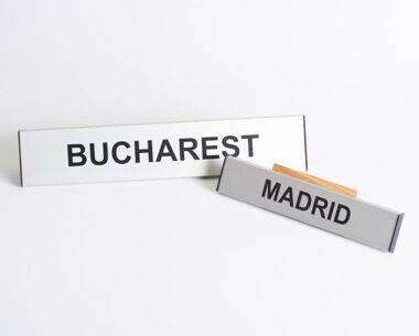 Aluminium Slatz Clock Signs