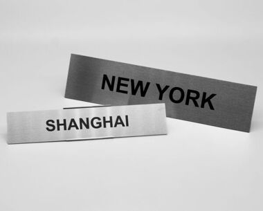 Lasered St/Steel Clock Signs
