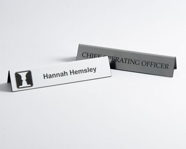 Tent Shaped Desk Plate