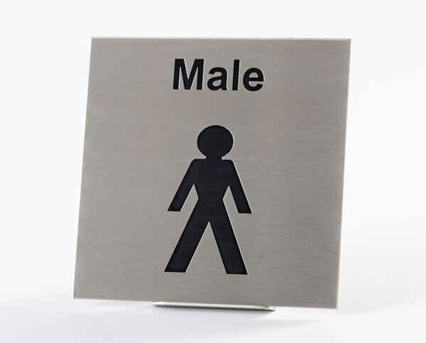 St Steel Male Picture Sign