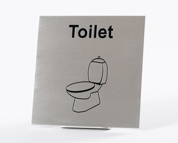St Steel Toilet Picture Sign