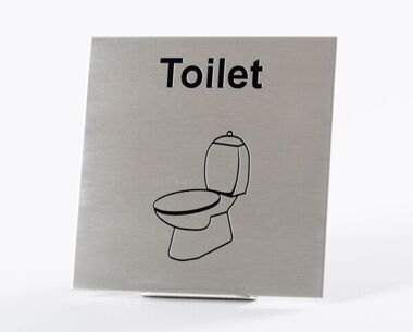 St/Steel Toilet Sign