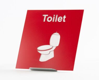 Acrylic Picture Sign - Toilet