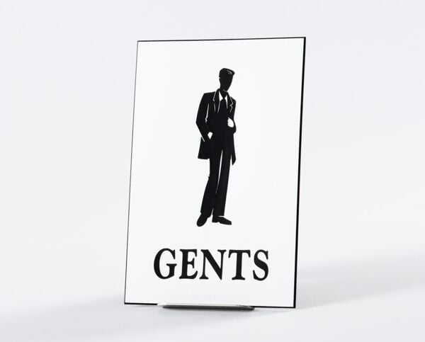 Acrylic Picture Sign   Gents