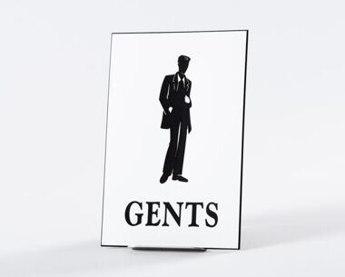 Acrylic Picture Sign - Gents