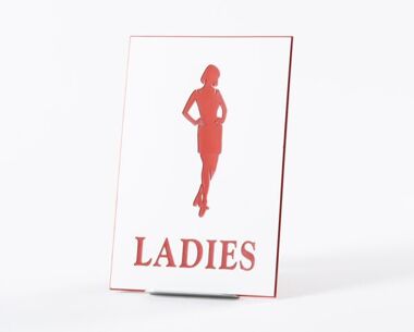 Acrylic Picture Sign - Ladies