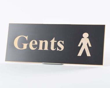 Acrylic Picture Sign - Gents