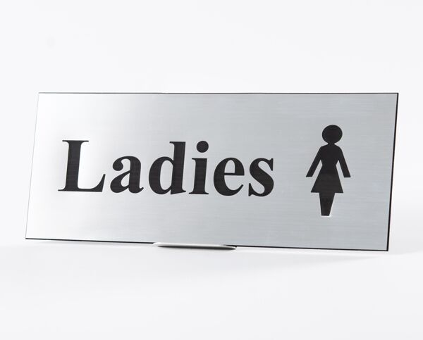 Ladies Side Sign Acrylic Picture Sign - Ladies - Brunel Engraving