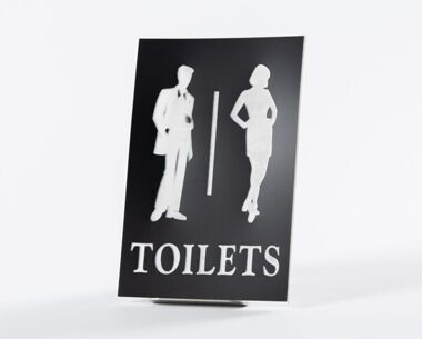 Acrylic Picture Sign - Toilets
