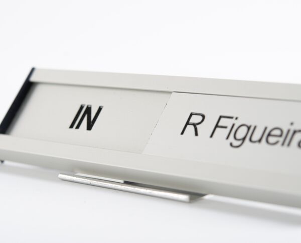 Lockable Slider Sign Aluminium Slider Sign - Brunel Engraving