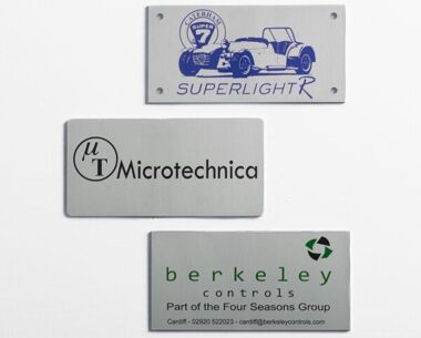 Aluminium Anodic Labels 100mm x 50mm