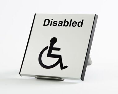Aluminium Disabled Sign - Brunel Engraving
