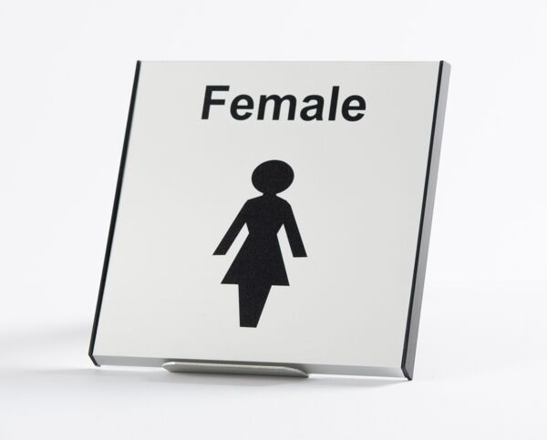 Aluminium Female Sign