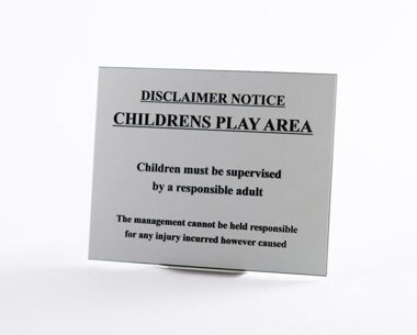 Children's Play Area Notice