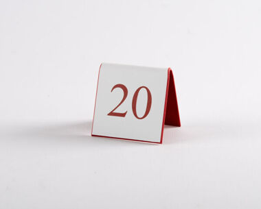 Acrylic Tent Shaped Table Numbers - TTN010