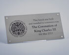 Lasered Stainless Steel Nameplate Bench Commemorate Coronation