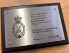 Engraved nameplate in stainless steel