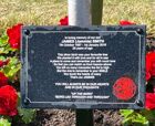 Quartz effect memorial tree plaque