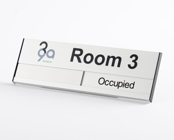 Lockable Slider Sign Alumiunium Slider Sign - Brunel Engraving