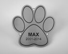 Stainless Steel Paw Print Pet Plaque for memorial
