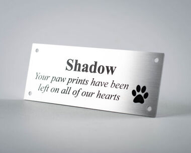 Stainless Steel Memorial Pet Plaque