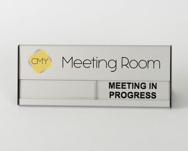 In Progress Sign Sliding Meeting in Progress Slider Sign | Ideal for Offices & Healthcare