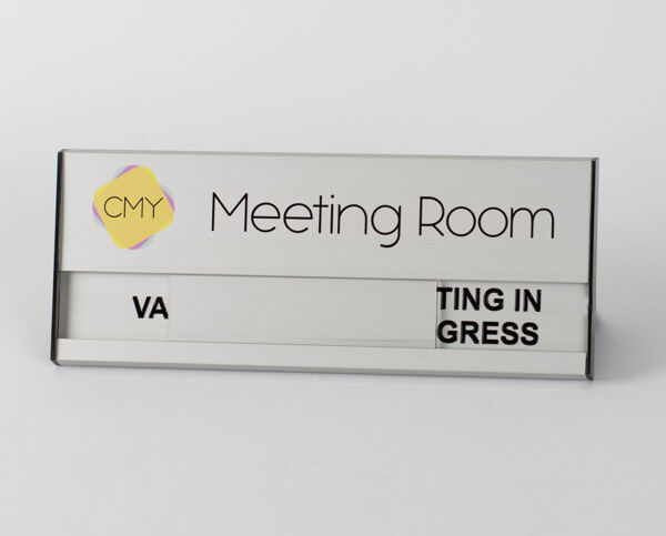In Progress Sign Sliding Meeting in Progress Slider Sign | Ideal for Offices & Healthcare