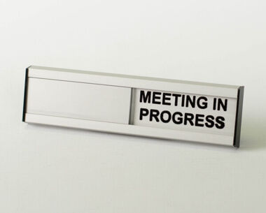 Meeting In Progress Slider Sign - 40mm