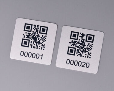 Aluminium Dye Sub QR Code Labels 85mm x 85mm