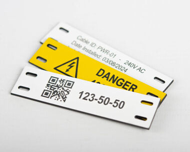 Impact Acrylic Cable Marker Label 90mm x 20mm