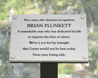 Marble Effect Memorial Tree Plaque