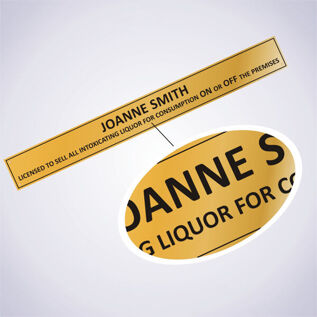 Brass Licensee Plate