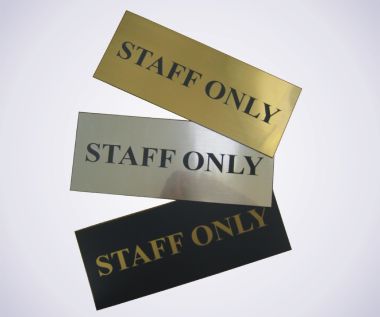 Staff Only Sign