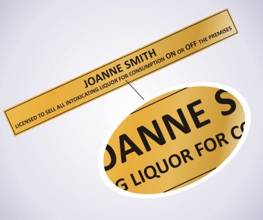 Brass Licensee Plate