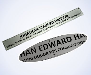 Aluminium Licensee Plate